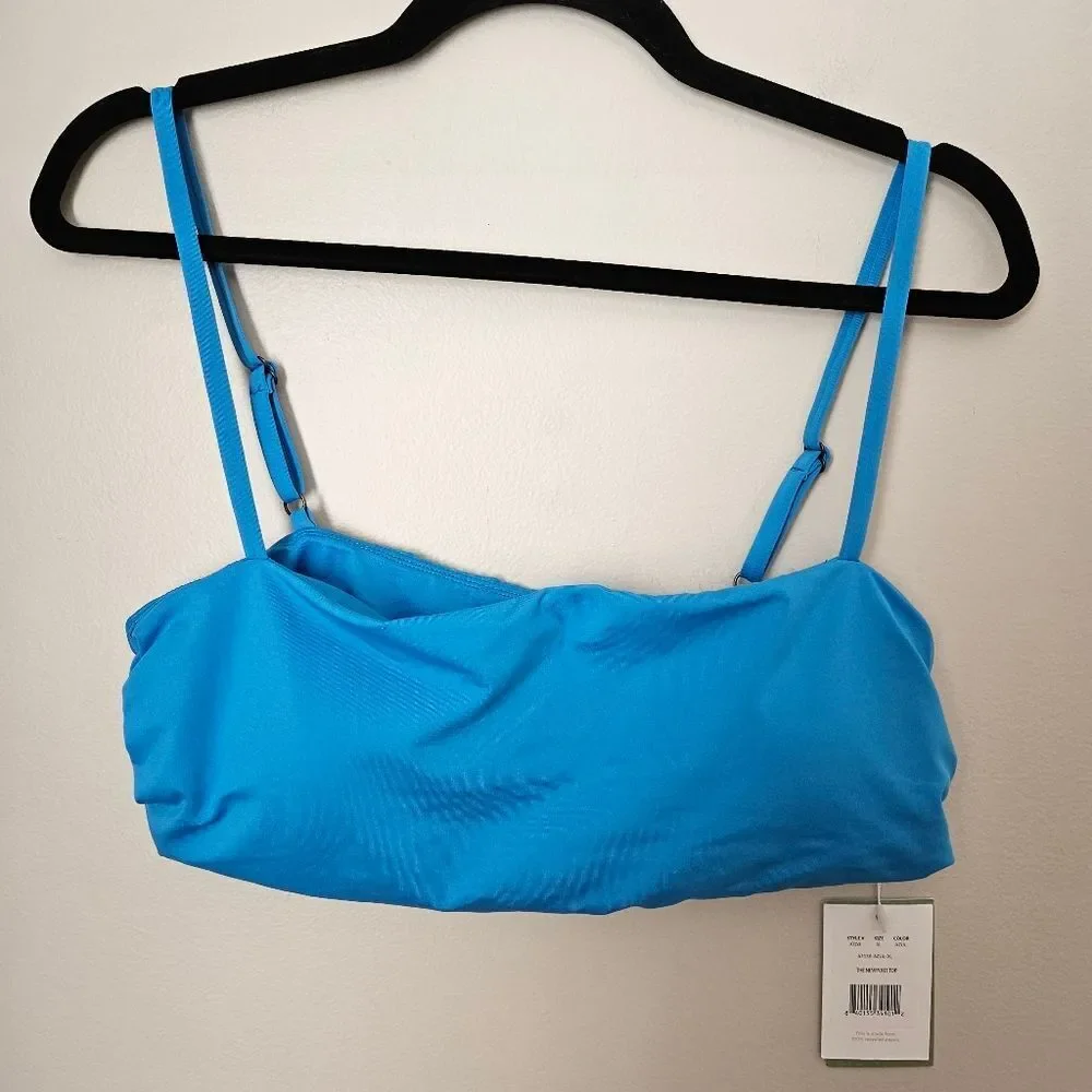 Andie Swim Top The Newport Azul Blue Bikini Neutral Solid - Picture 2 of 12